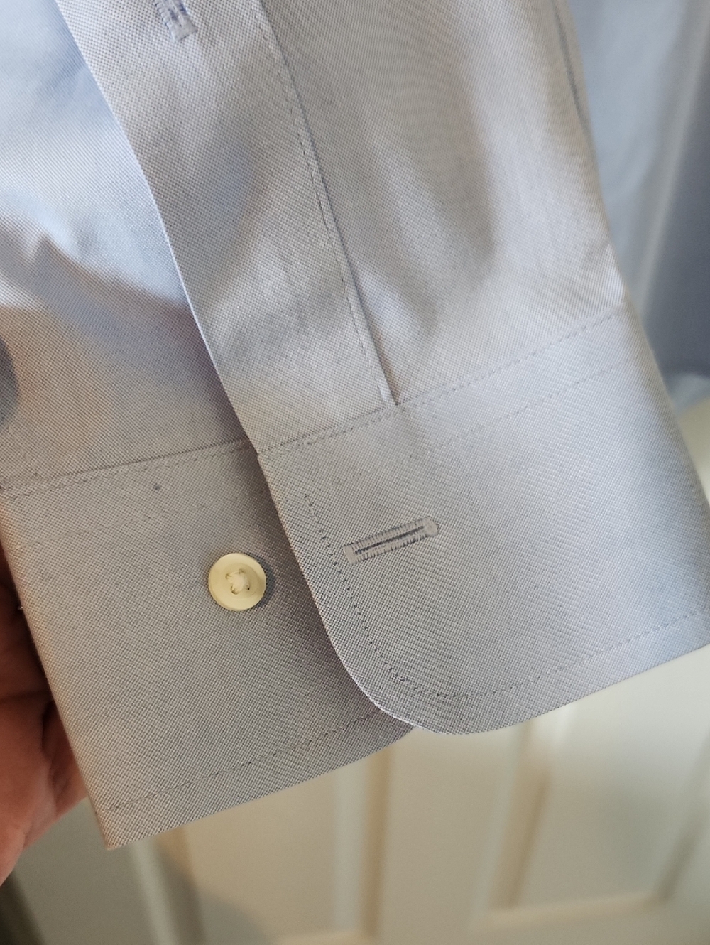 Brooks Brothers Light Blue Cotton Dress Shirt 17 1/2 6/7 Non Iron - Picture 5 of 9
